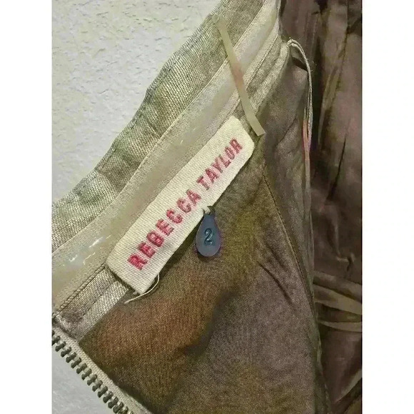 Rebecca Taylor Silver metallic  Dress. Size 6
Linen and silk lining. - Picture 3 of 5